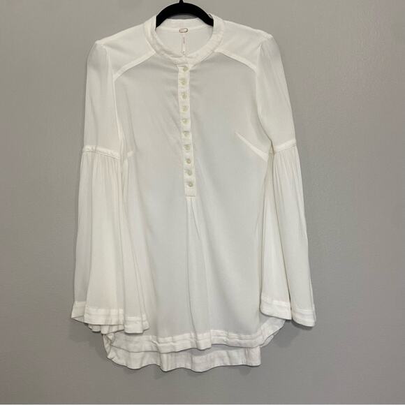Free People Easy Girl Tunic Bell Sleeve Blouse Size Small - Picture 4 of 10